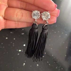 Black Tassel Earrings